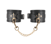Love In Leather BDSM Hand Cuffs With Coloured Hardware Gold Cuffs And Restraints